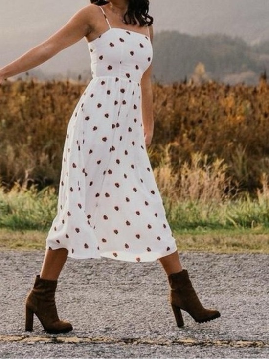 Babaton Dresses & Skirts - Aritzia babaton Noel Strap Floral Midi Dress in size 4